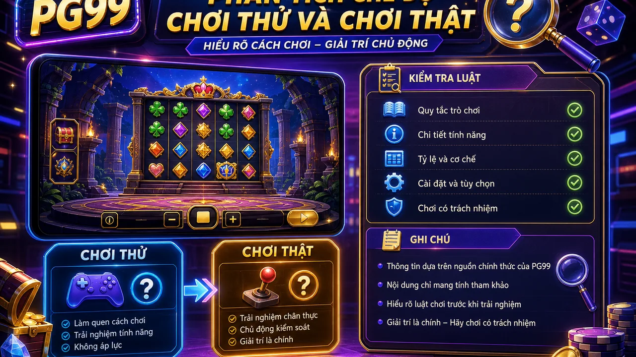 Chơi thử và chơi thật khác nhau thế nào? Giải đáp PG99 trước khi chọn trải nghiệm
