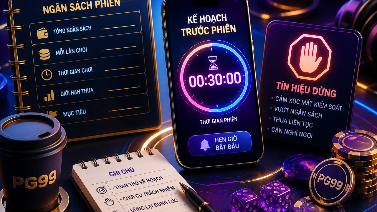 Kế hoạch trước phiên: lập giới hạn chơi PG99 như thế nào để chọn trải nghiệm phù hợp